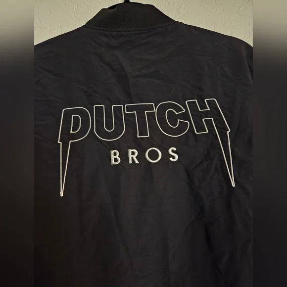 Dutch Bros Black Varsity Bomber Jacket - Picture 9 of 9